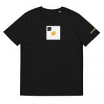 unisex organic cotton t shirt black front 61fd3e6cb9935